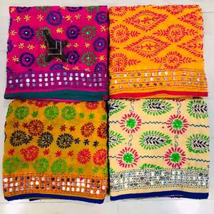 Dupatta Étnica Phulkari para Estilo Punjabi, Chunni Colorida Bordada, Estola Bagh con Trabajo de Hilo, Pañuelo Nupcial Jaago, para Noche de Fiesta - Product Image 3
