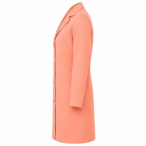 Bata de Laboratorio Médica Premium Rosa de Algodón y Poliéster con Detección de Agujas, Logotipo Personalizado, Manga Larga, Uniforme Hospitalario de Tela Tejida - Product Image 2