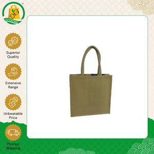 Sac fourre-tout en jute 100% bio, imprimé sans azo, motif géométrique tendance, fabrication indienne, vente en gros. - Product Image 5