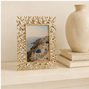 <b>Gold</b> Metal Photo <b>Frame</b> Ornate Coral Branch Design <b>Picture</b> <b>Frame</b> Wholesale Nordic Tabletop Home and Wedding Decor - Product Image 2