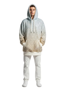 Sudadera con capucha personalizada con pedrería y lavado ácido para hombre, corte holgado y extragrande, 500 g/m² de felpa francesa de alto gramaje, estilo urbano, con cremallera completa, OEM - Product Image 1