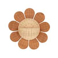 Cesta de mimbre festoneada para pared, muebles infantiles, habitación de niños, mimbre natural festoneado, montaje colgante para almacenamiento en sala de juegos infantil