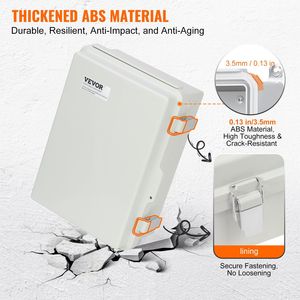 Scatola Elettrica Esterna in Plastica ABS 11.81 X 7.87 X 7.08 con Coperchio Incernierato in Acciaio Inossidabile per Condotte Elettriche - Product Image 4