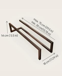 Modern Brown Shoe <b>Rack</b> Minimal Dual Bar Design Space Saving Organizer Strong Durable Frame Sleek Entryway Storage Solution - Product Image 6