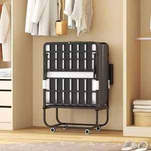 Cama Plegable con Cabecera Ajustable de 75 Pulgadas y Colchón de Espuma Viscoelástica de 5 Pulgadas, Cama Individual Portátil para Personas Altas, Cama Plegable para Invitados que Ahorra Espacio - Product Image 4