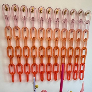 Décoration murale en résine époxy colorée rustique et écologique, maillons de chaîne, grande taille, pour Diwali, maison, bureau, produit moderne très vendu - Product Image 1