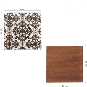 แผ่นรองแก้วเรซิ่นทำมือลายดอกไม้หลากสีสันสำหรับเบียร์และเครื่องดื่ม - Product Image 6