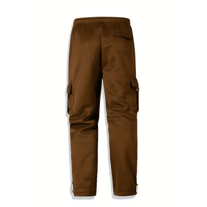 Pantalon de jogging cargo personnalisé pour homme, coupe oversize et ample, multipoches, en molleton de coton, style streetwear décontracté, OEM - Product Image 2