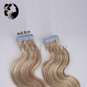 Vente de gros 100g Trame unique Vietnamien Remy Body Wave Tape Extensions de cheveux Toutes les couleurs teintes Look élégant! Cheveux Hali T01 - Product Image 1