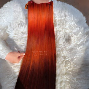 Cabello humano real crudo Super sedoso liso naranja espejo hueso recto un donante paquetes de cabello extensiones de cabello natural HD Peluca de encaje - Product Image 1