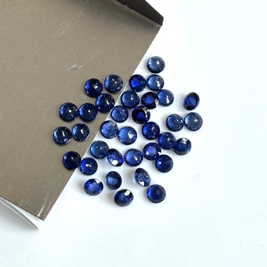Zafiro Natural de Difusión de la Mejor Calidad, Zafiro Azul Corte Redondo de 4mm, Gema Suelta para Joyería, Certificado IGI, al por Mayor - Product Image 1
