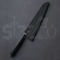 Couteau de Chef SIZZCO OEM en Acier Damas Cuivré Personnalisé pour Trancher la Viande, Fait Main, pour Barbecue, Manche en Bois Noir Écologique
