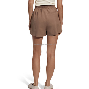 Shorts de sport respirants à taille haute pour femmes, décontractés, confortables, pour l'été, 100% coton, taille élastique, séchage rapide, nouveau style 2024 - Product Image 2