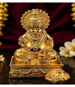Murti del Dios Kuber Chapado en Oro de 24K Hecho a Mano de Primera Calidad, Regalo Decorativo Religioso para el Hogar, Bodas, Cumpleaños, Diwali, Uso Espiritual - Product Image 1