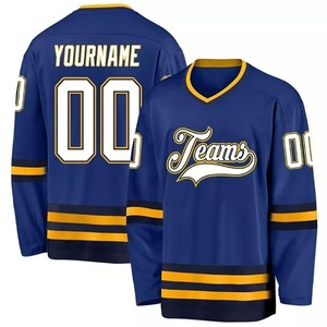 Jersey de Hockey sobre Hielo Personalizado para Hombre, 100% Poliéster, Impresión Digital, Secado Rápido, Cuello en V, Mangas Largas, Nombre del Equipo y Logotipo Personalizables - Product Image 3