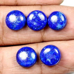 Pierre précieuse naturelle Lapis Lazuli ronde cabochon, pierre bleue pour la fabrication de bijoux, vente en gros, fournisseur de cristaux de guérison, 8 mm - Product Image 6