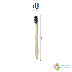 Brosse à dents en bambou S Curve pour enfants, poils doux colorés, manche biodégradable naturel, écologique, durable, brosse pour enfant - Product Image 6