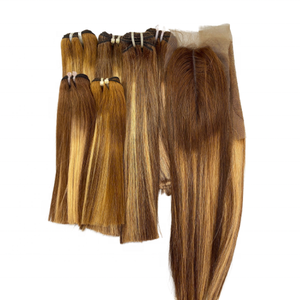 Vente en gros de cheveux raides colorés en os, cheveux humains raides noirs naturels pour femmes noires du Vietnam - Product Image 1