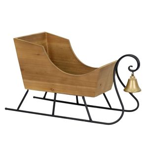 Hot Selling Indoor Outdoor Christmas Sleigh Customizable Size Eco-Friendly Customized Color Iron Metal Classic Santa Sleigh - Product Image 6