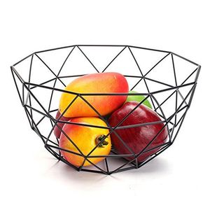 Corbeille à fruits en fer brillant, bol en fil métallique poli, ajoute de la brillance aux cuisines, pour le rangement des fruits, la présentation sur comptoir, la décoration. Matériau solide. - Product Image 4