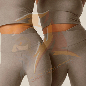 Leggings Deportivos de Spandex con Logo Personalizado, Cintura Elástica, Ligeros, para Yoga y Gimnasio - Product Image 4