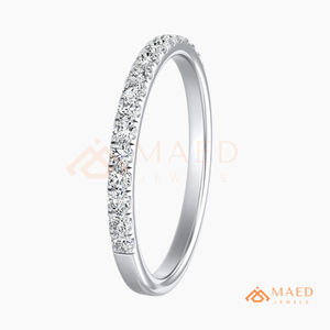 Anillo de Eternidad de Plata de Ley 925 con Moissanita, Anillo de Boda con Diamante Cultivado en Laboratorio, Joyería Fina, Anillo Apilable para Mujer - Product Image 6