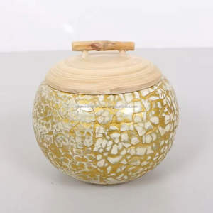 Sustainable Handmade Egg Shell Inlay Box Supplier <b>Bamboo</b> <b>Fiber</b> Decorative Home Storage Organizer OEM Vietnam - Product Image 3
