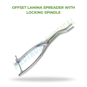 Écarteur de lamelles offset avec broche de verrouillage, instrument chirurgical standard pour la colonne vertébrale - Product Image 2