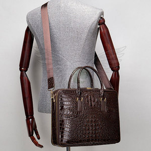 Sac à ordinateur portable en cuir véritable pour les voyages, les documents, les appareils et les fournitures - Travail et usage quotidien - Product Image 3