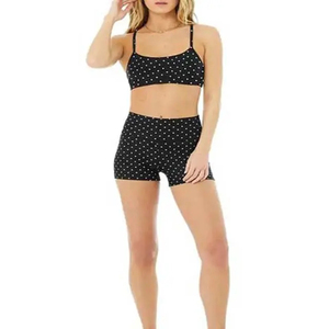 Women's Summer Casual Athletic Yoga Wear Sports Bra Gym Shorts 2-Piece <b>Set</b> Comfortable Fitness Outfits Solid Pattern - Product Image 1