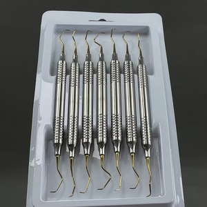Kit de Examen Dental Manual de Acero Inoxidable de Alta Calidad, Juego de Instrumentos de Higiene con Recubrimiento de Plasma Arcoíris, Clase I CE - Product Image 4