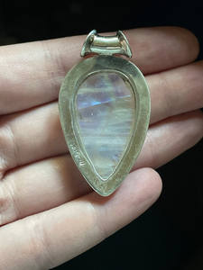 Collar de plata de ley sólida 925-Colgante de piedras preciosas hecho a mano-Colgante con cadena-Joyería de plata para mujer - Product Image 4