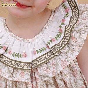 ชุดเดรสเด็กผู้หญิง DR4530 ลายสวนกุหลาบฤดูใบไม้ร่วง ผ้าฝ้าย 100% ODM ขายส่ง ทรงเอไลน์ ความยาวปานกลาง เสื้อผ้าเด็ก - Product Image 3