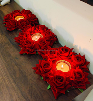 Porte-bougie rose pour Noël, décoration festive de mariage, pendaison de crémaillère Diwali, cadeaux de retour, bougeoir
