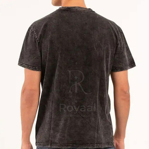 T-shirt Streetwear pour Homme, 100% Coton, Coupe Ample, Séchage Rapide, Respirant, Effet Délavé, avec Logo Imprimé sur le Devant, Nouveau Style, Nouvelle Collection - Product Image 4
