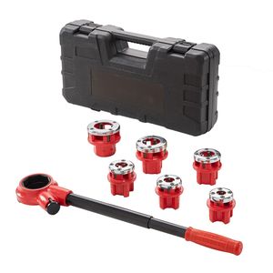 Kit Filettatore Manuale Portatile a Cricchetto per Tubi da 1/4'' NPT a 1 1/4'' NPT, Set di 6 Utensili NPT, Filettatori Portatili per Tubi - Product Image 2