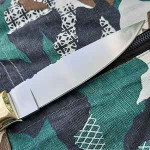 Couteaux de chasse sur mesure, couteau à dépecer en damas fait main, lame fixe, couteau de chasse d'extérieur avec étui en cuir - Product Image 6