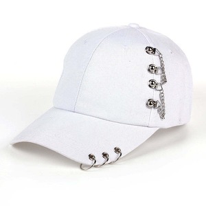 Baseball <b>Cap</b> With Metal Chains And Rings Adjustable Unisex 6-Panel Hat Casual Wear For Adults <b>Cap</b> For <b>Women</b> - Product Image 6