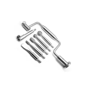 Ensemble d'instruments chirurgicaux orthopédiques pour le perçage osseux manuel, en acier inoxydable, réutilisable, outil de perçage osseux certifié CE, usage médical - Product Image 1