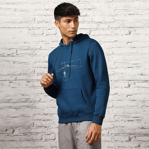 Sweat à capuche d'hiver pour homme 100% coton éponge, coupe classique, grande taille, épaules tombantes, coupe oversize, imprimé numérique uni, personnalisable - Product Image 1