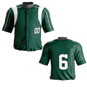 Uniforme de Béisbol para Hombre, Jersey Sublimado Verde y Blanco, Manga Corta, Absorbe la Humedad, Corte Regular, para Todas las Temporadas - Product Image 4