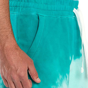 Shorts Tie-Dye pour Hommes en Coton avec Cordon de Serrage, Décontractés, d'Été, Respirants, Taille Mi-Haute, en Tissu Tricoté, Style Streetwear - Product Image 2