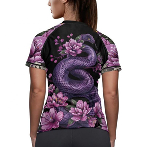 Camiseta de compresión para mujer, traje de baño de alto rendimiento, top para surf, entrenamiento físico, material duradero, ajuste cómodo - Product Image 5