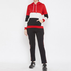 Ensemble de survêtement deux pièces pour femme, automne, couleur unie, haut à col rond, bas de jogging, polyester/rayonne, respirant, décontracté - Product Image 1