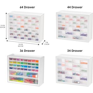 Organiseur de petites pièces, armoire à 44 tiroirs pour le rangement et l'organisation des écrous, boulons et composants électroniques - Product Image 3