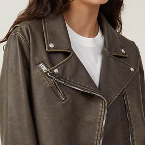 Veste en cuir pour femme en peau de mouton véritable de qualité supérieure, respirante, imperméable, nouvelle, élégante, décontractée, couleur unie, pour usage extérieur - Product Image 6