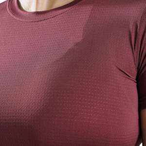 Custom Women Fitness Crop Top Short Sleeve Crew Neck T Shirt Slim Fit <b>Stretch</b> Gym Workout Running Yoga Top Breathable Activewear - Product Image 6