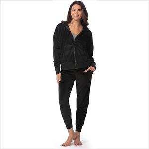 Ensemble de survêtement personnalisé de haute qualité pour femmes, 2 pièces, jogging en velours, tenue de jogging, sweat-shirt et pantalon de survêtement - Product Image 1