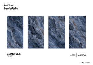Carreaux de porcelaine brillants de luxe modernes 600*1200mm 8MM d'épaisseur <0,5% d'absorption d'eau pour murs intérieurs de villa et sols de salon - Product Image 2