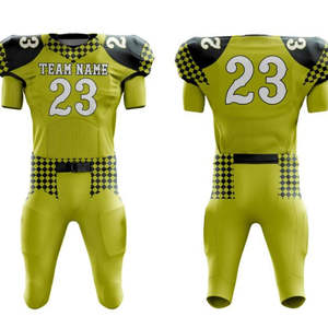 Uniformes de Fútbol Americano 100% Poliéster para Jóvenes, Conjuntos Lisos Sublimados de Alta Calidad, Jersey de Manga Corta y Pantalones Transpirables - Product Image 6